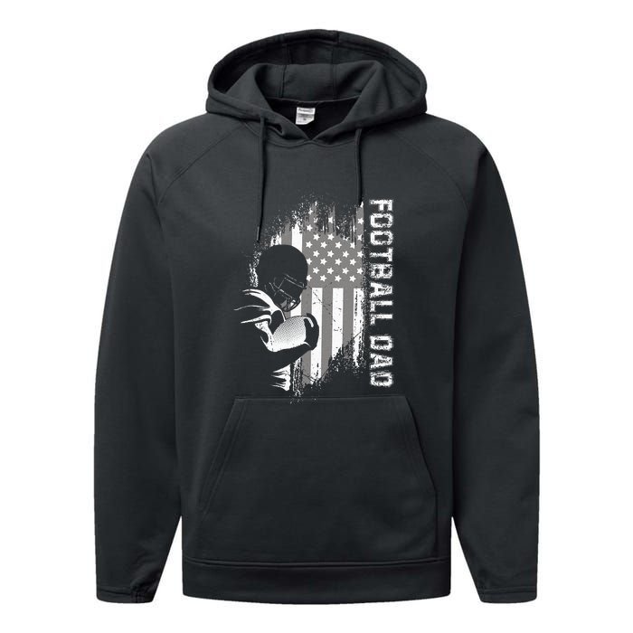 Football Dad American Football Performance Fleece Hoodie