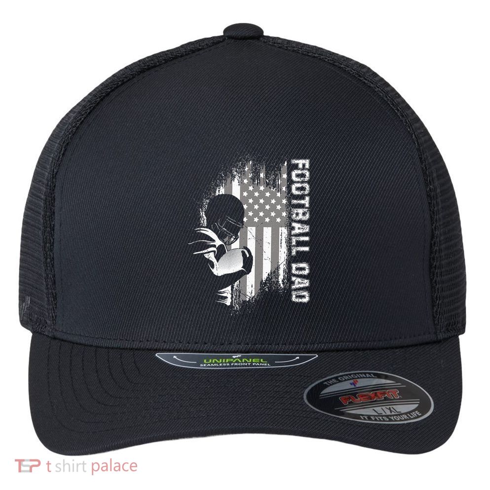 Football Dad American Football Flexfit Unipanel Trucker Cap