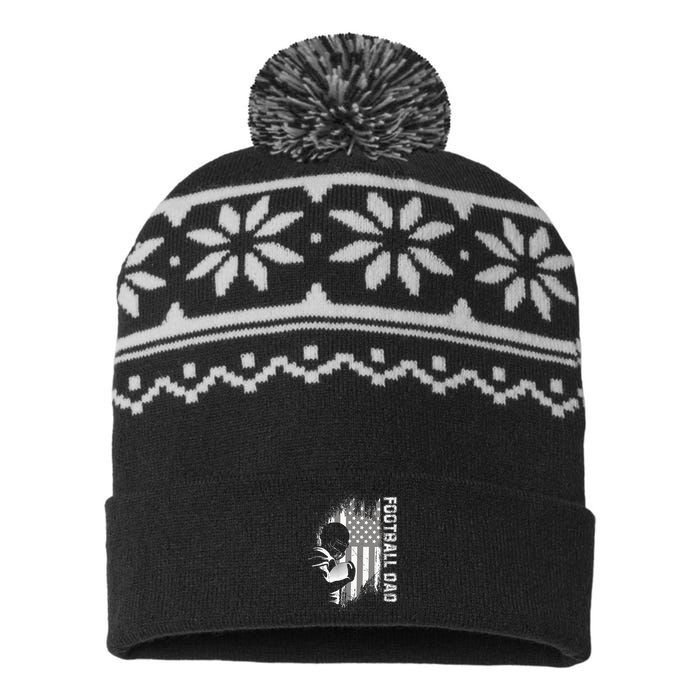 Football Dad American Football USA-Made Snowflake Beanie