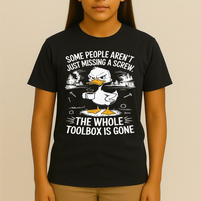 Funny Duck Aren't Missing A Screw The Whole Toolbox Is Gone T-Shirt