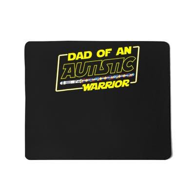 Father's Day Autism Warrior Awareness Dad T  Mousepad
