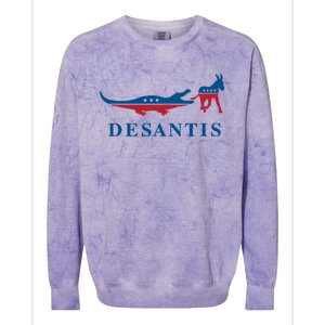 Funny DeSantis Alligator Donkey 2024 Governor President Colorblast Crewneck Sweatshirt