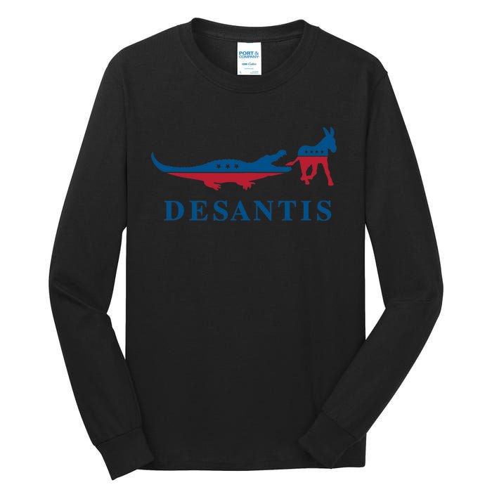 Funny DeSantis Alligator Donkey 2024 Governor President Tall Long Sleeve T-Shirt