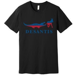 Funny DeSantis Alligator Donkey 2024 Governor President Premium T-Shirt