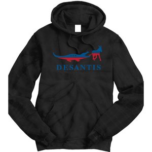 Funny DeSantis Alligator Donkey 2024 Governor President Tie Dye Hoodie