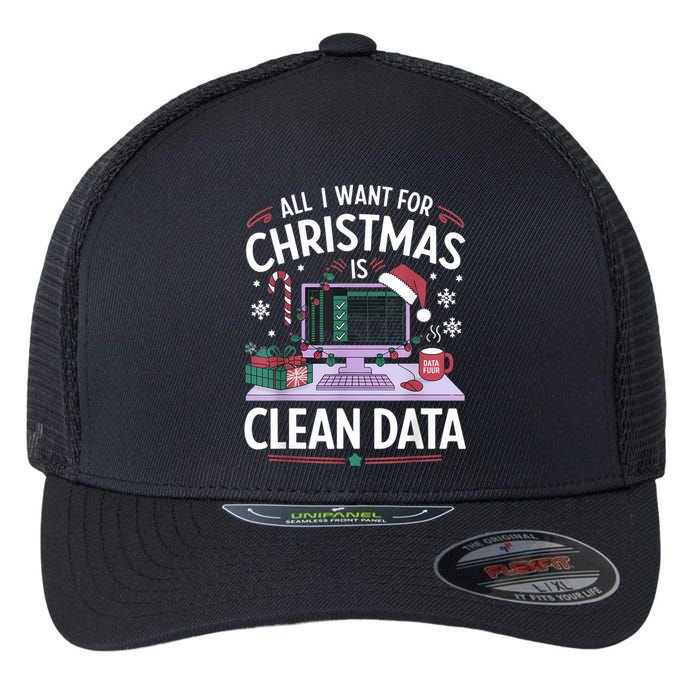 Funny Data Analyst Christmas Pun For Data Nerds Christmas 24 Flexfit Unipanel Trucker Cap