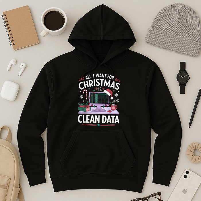 Funny Data Analyst Christmas Pun For Data Nerds Christmas 24 Hoodie