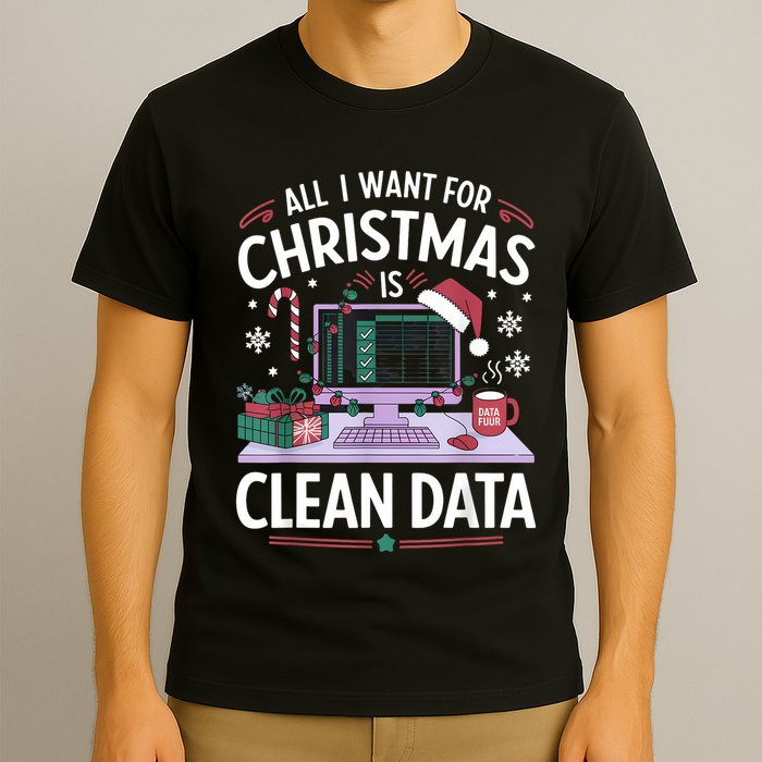 Funny Data Analyst Christmas Pun For Data Nerds Christmas 24 T-Shirt