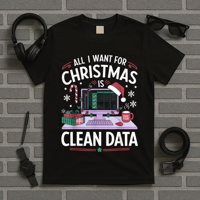 Funny Data Analyst Christmas Pun For Data Nerds Christmas 24 T-Shirt