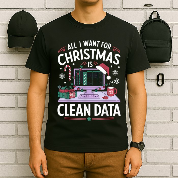 Funny Data Analyst Christmas Pun For Data Nerds Christmas 24 T-Shirt