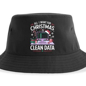 Funny Data Analyst Christmas Pun For Data Nerds Christmas 24 Sustainable Bucket Hat