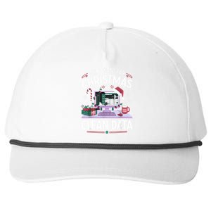 Funny Data Analyst Christmas Pun For Data Nerds Christmas 24 Snapback Five-Panel Rope Hat