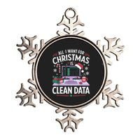 Funny Data Analyst Christmas Pun For Data Nerds Christmas 24 Metallic Star Ornament