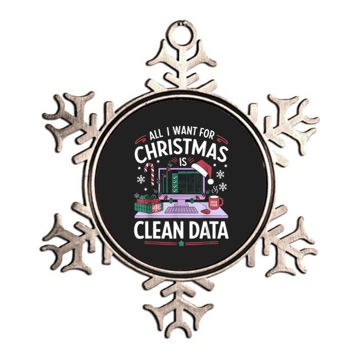 Funny Data Analyst Christmas Pun For Data Nerds Christmas 24 Metallic Star Ornament
