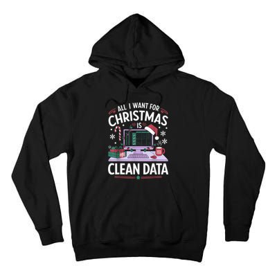 Funny Data Analyst Christmas Pun For Data Nerds Christmas 24 Tall Hoodie