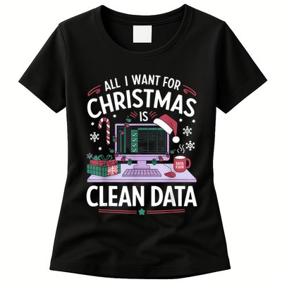 Funny Data Analyst Christmas Pun For Data Nerds Christmas 24 Women's T-Shirt