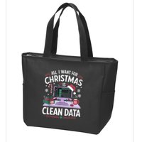 Funny Data Analyst Christmas Pun For Data Nerds Christmas 24 Zip Tote Bag