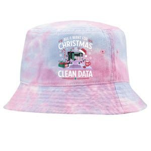 Funny Data Analyst Christmas Pun For Data Nerds Christmas 24 Tie-Dyed Bucket Hat