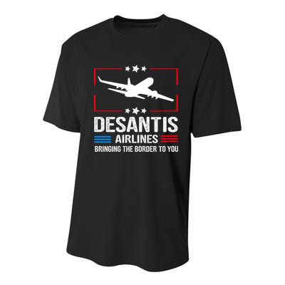 Funny Desantis Airlines Youth Performance Sprint T-Shirt