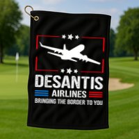 Funny Desantis Airlines Golf Towel