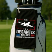 Funny Desantis Airlines Golf Towel
