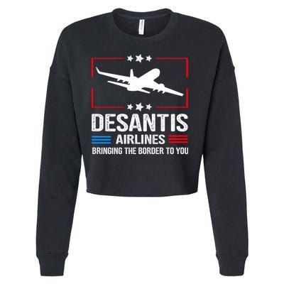 Funny Desantis Airlines Cropped Pullover Crew