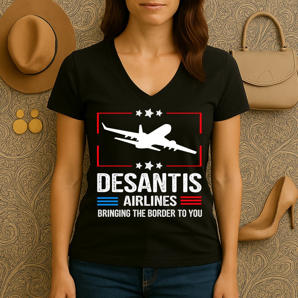 Funny Desantis Airlines Women's V-Neck T-Shirt