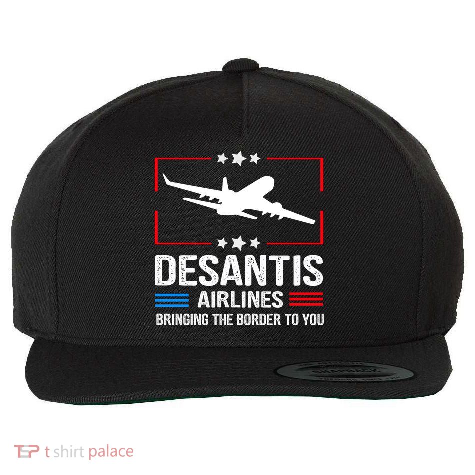 Funny Desantis Airlines Wool Snapback Cap