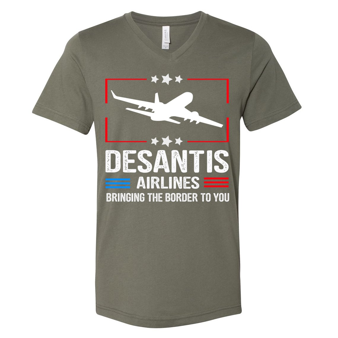 Funny Desantis Airlines V-Neck T-Shirt