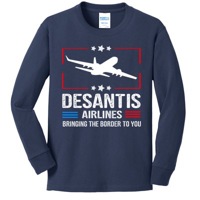 Funny Desantis Airlines Kids Long Sleeve Shirt