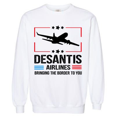 Funny Desantis Airlines Garment-Dyed Sweatshirt