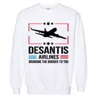 Funny Desantis Airlines Garment-Dyed Sweatshirt