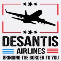 Funny Desantis Airlines Garment-Dyed Sweatshirt