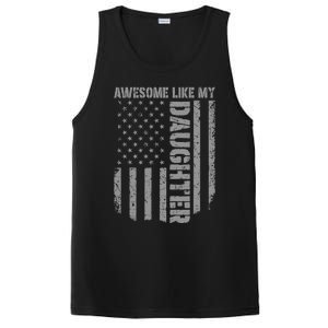 FatherS Day Awesome Like My Daughter Us American Flag PosiCharge Competitor Tank