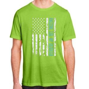 FatherS Day Awesome Like My Daughter With Us American Flag Adult ChromaSoft Performance T-Shirt