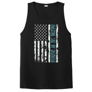 FatherS Day Awesome Like My Daughter With Us American Flag PosiCharge Competitor Tank