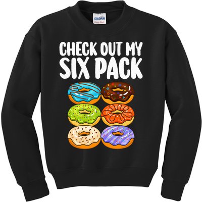 Funny Donut Art For Doughnut Lover Gym Six Pack Kids Sweatshirt