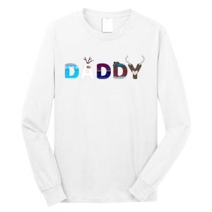 Frozen Dad And Mom Birthday Daddy Family Party Snowman Long Sleeve Shirt