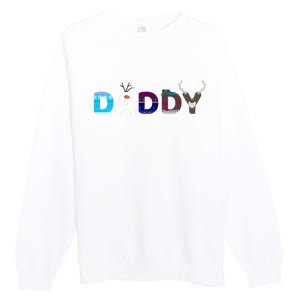 Frozen Dad And Mom Birthday Daddy Family Party Snowman Premium Crewneck Sweatshirt