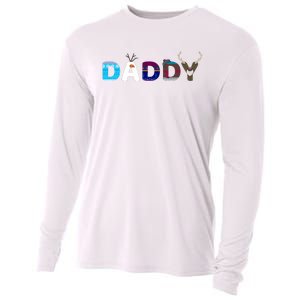 Frozen Dad And Mom Birthday Daddy Family Party Snowman Cooling Performance Long Sleeve Crew