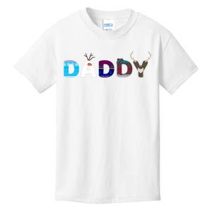 Frozen Dad And Mom Birthday Daddy Family Party Snowman Kids T-Shirt