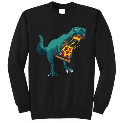 Funny Dinosaur Art For  Dinosaur Pizza Slice Lover Sweatshirt