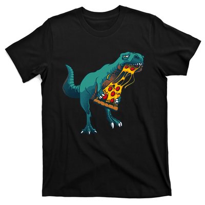 Funny Dinosaur Art For  Dinosaur Pizza Slice Lover T-Shirt