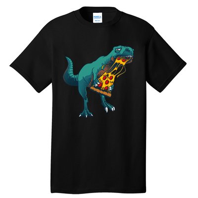 Funny Dinosaur Art For  Dinosaur Pizza Slice Lover Tall T-Shirt