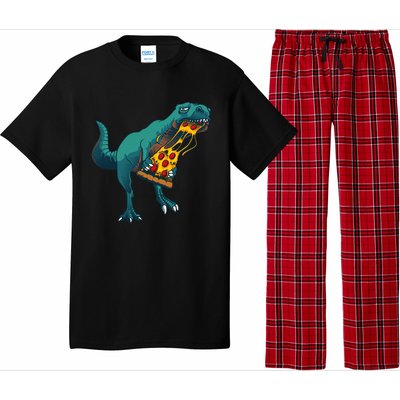 Funny Dinosaur Art For  Dinosaur Pizza Slice Lover Pajama Set