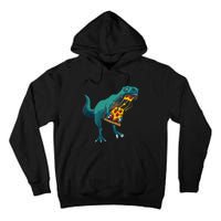 Funny Dinosaur Art For  Dinosaur Pizza Slice Lover Tall Hoodie