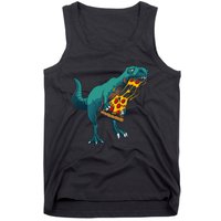 Funny Dinosaur Art For  Dinosaur Pizza Slice Lover Tank Top