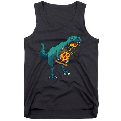 Funny Dinosaur Art For  Dinosaur Pizza Slice Lover Tank Top