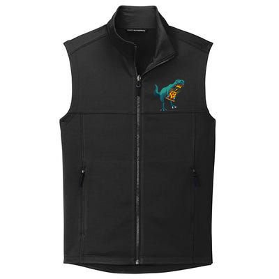 Funny Dinosaur Art For  Dinosaur Pizza Slice Lover Collective Smooth Fleece Vest