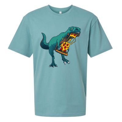 Funny Dinosaur Art For  Dinosaur Pizza Slice Lover Sueded Cloud Jersey T-Shirt